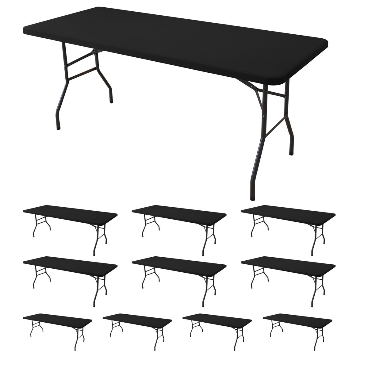 Fitted Tablecloth for 8 Foot Rectangle Tables-Fall Thanksgiving Table Cover