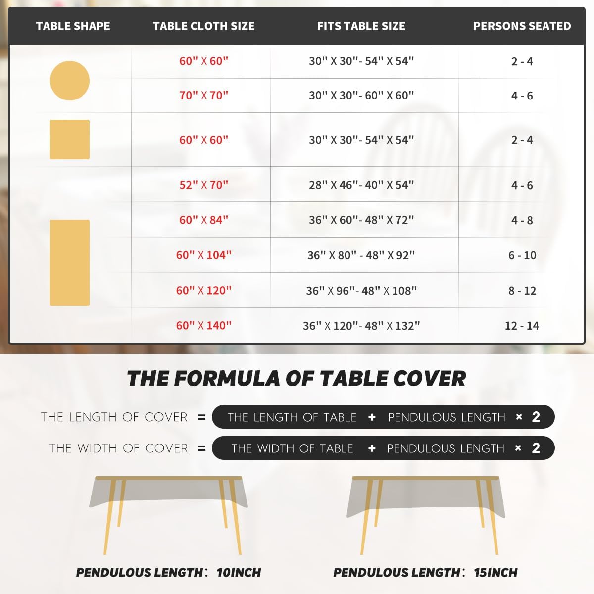 Horaldaily Vintage Mushroom Tablecloth, White, 60x84 Inch Rectangular