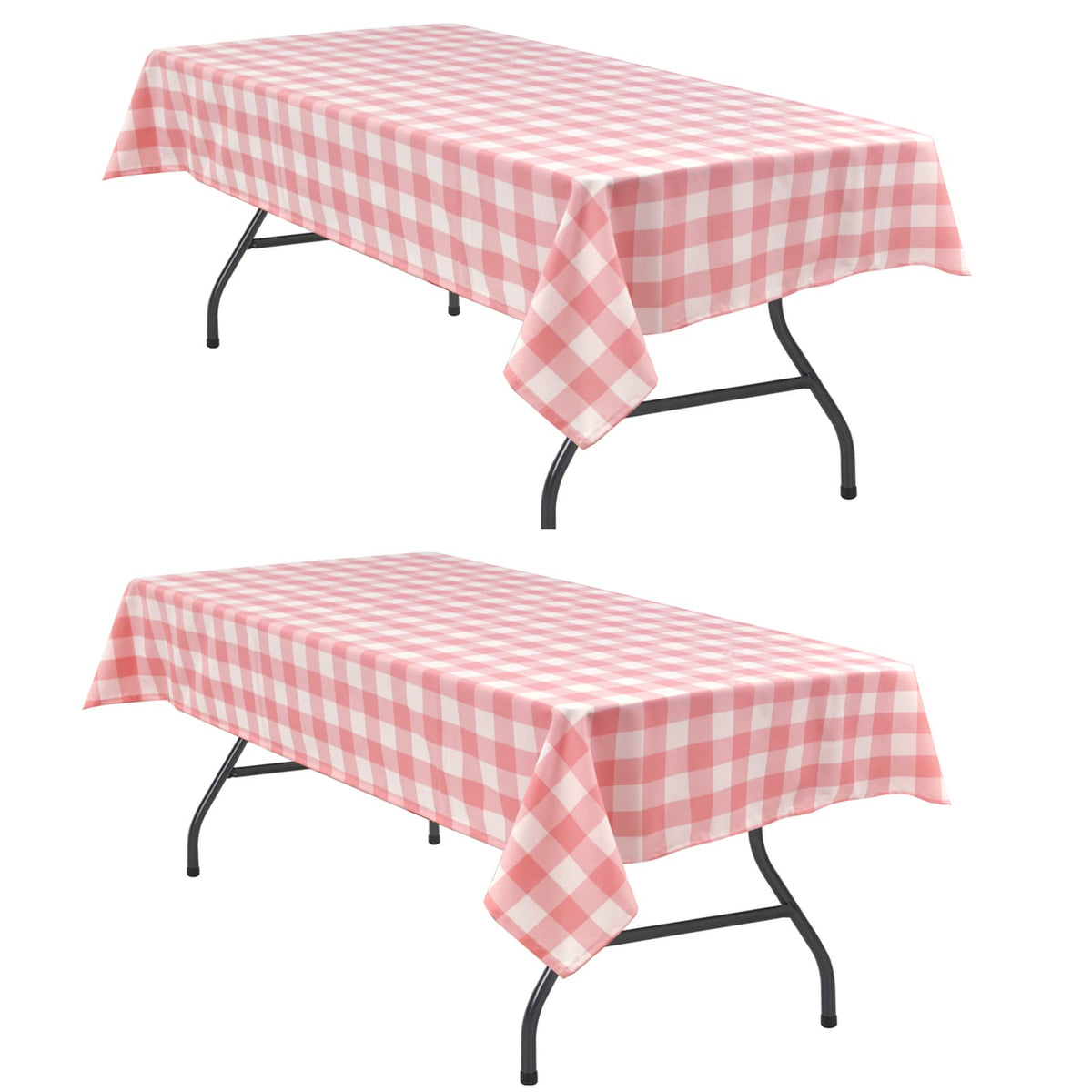 Hiasan 60 x 120 Inch Checkered Tablecloth Rectangle, Black and White
