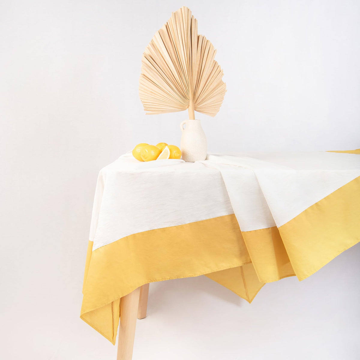 MONDAY MOOSE Ruffle Farmhouse Rustic Rectangle Natural Stonewashed Cotton Tablecloth for Kitchen, Dining Room, Restaurant (60x86 inch, Teal Green)