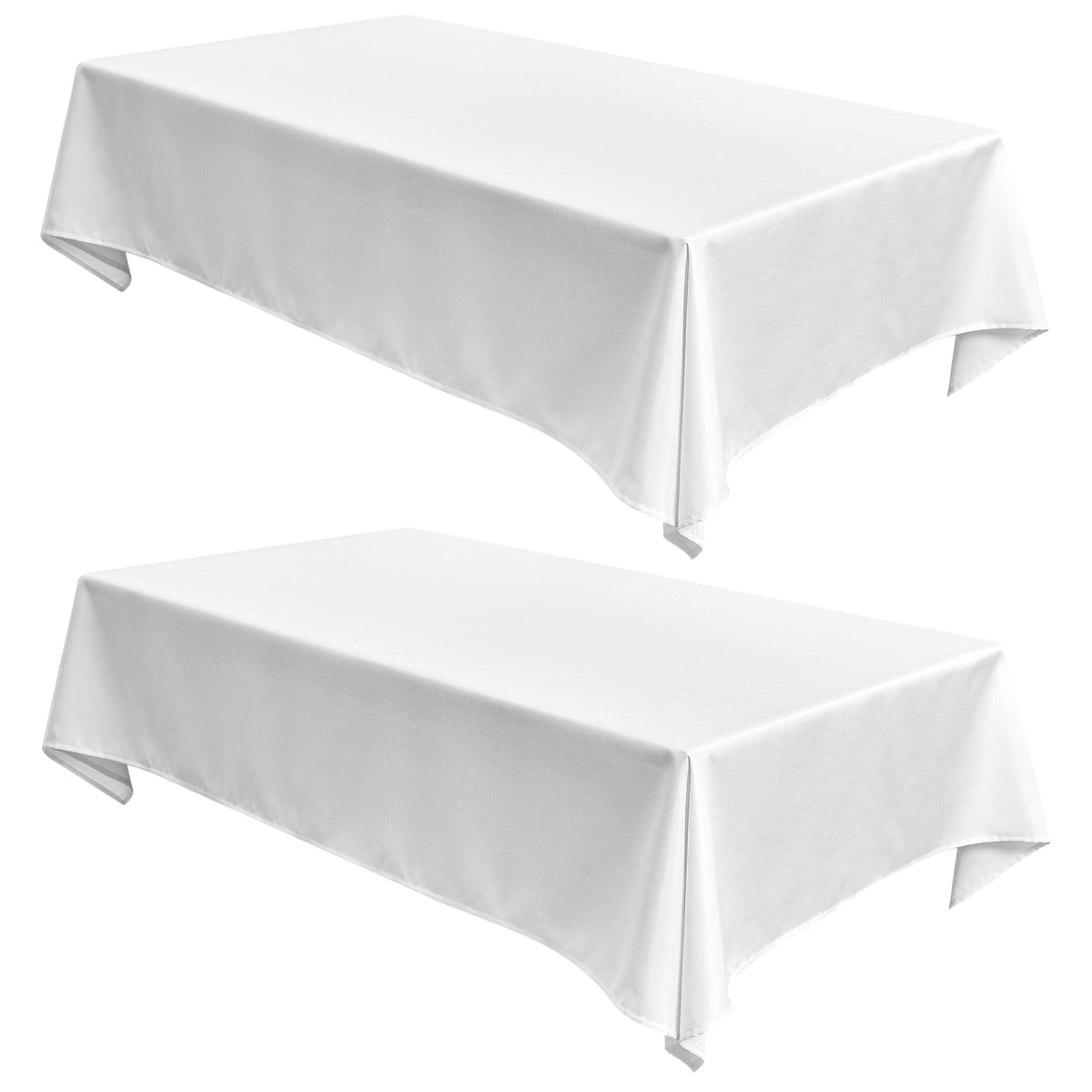 Fitable 2 Pack Beige Faux Linen Tablecloths Rectangle 60x102 Inch