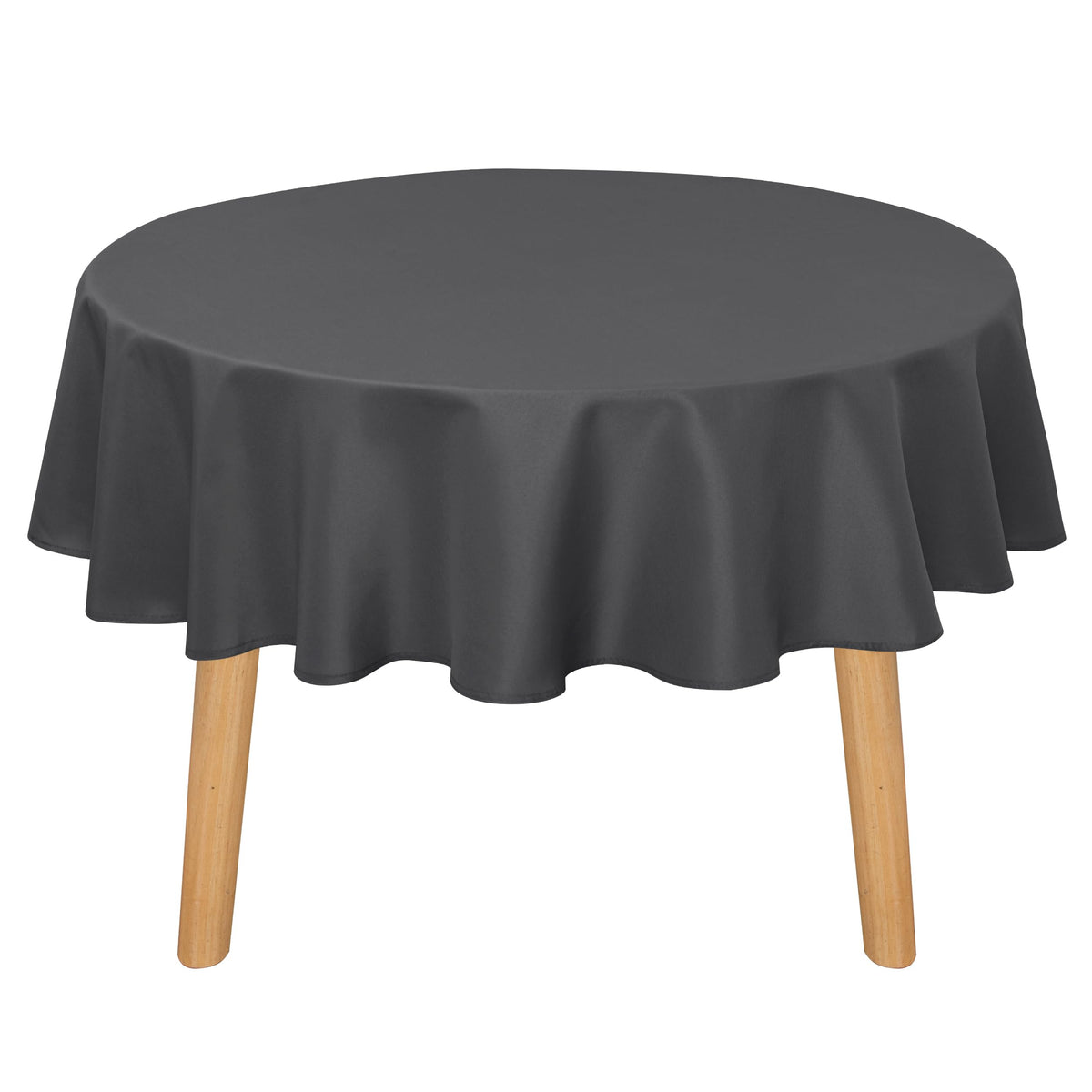 DWCN Rectangle Tablecloth - 60 x 84 Inch - Waterproof Stain and Wrinkle Resistant Washable Table Cloth, Decorative Fabric Table Cover for Kitchen Dining Room Party and Outdoor Use, Black