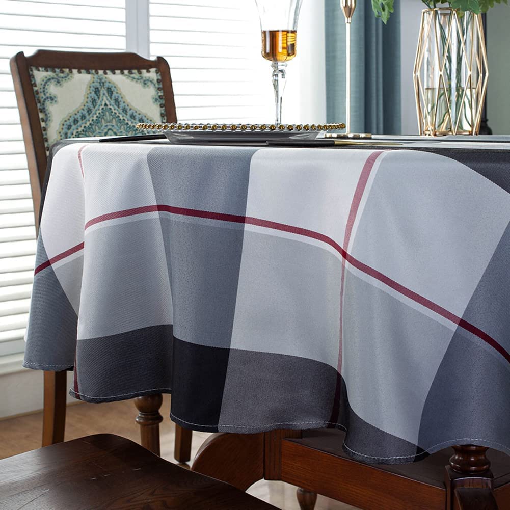 SASTYBALE Rectangle Tablecloth, 52" x 70" Checkered, Red
