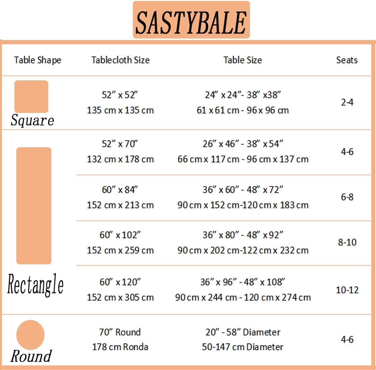 SASTYBALE Tablecloths Rectangular Table Cloth 52" x 70" Gray