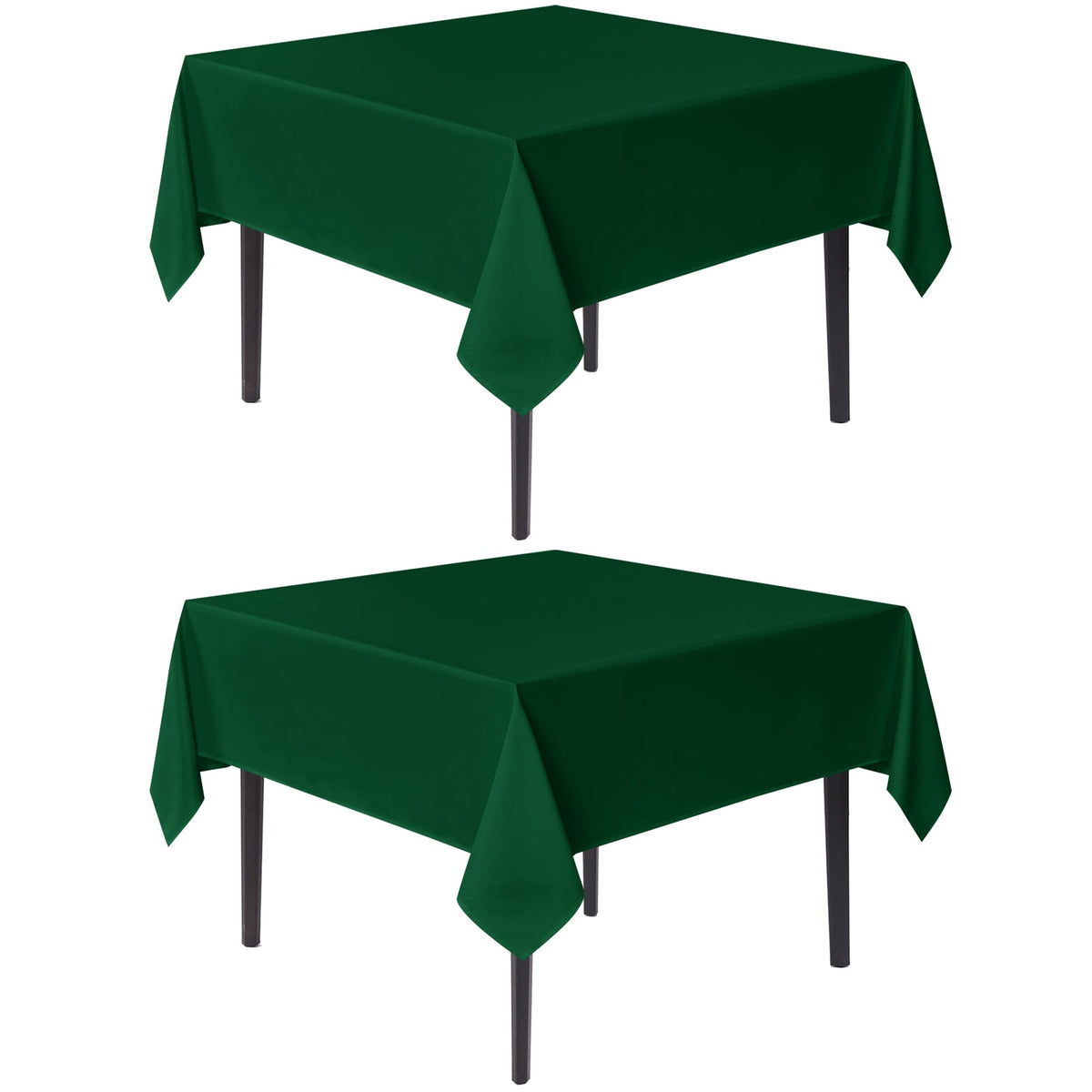 sancua Natural Square Tablecloth 54x54 Inch Fabric Card Table Cloth, 2 Pack