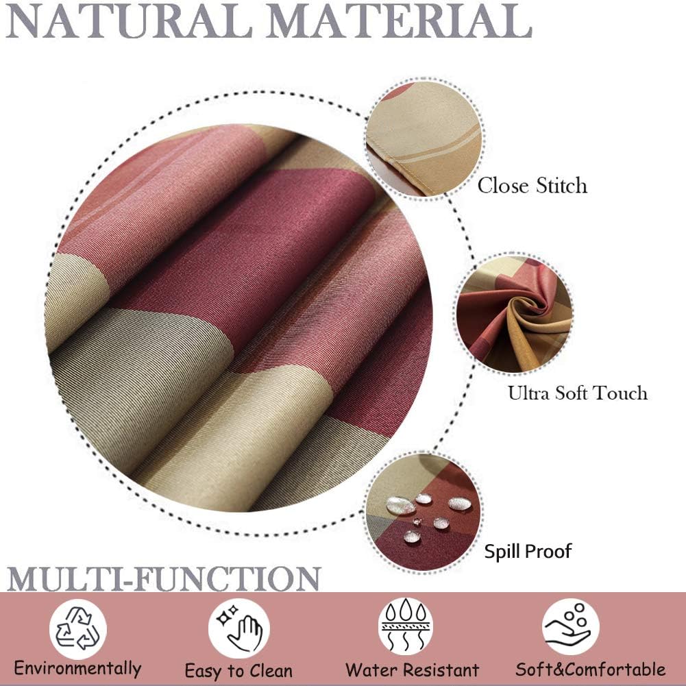SASTYBALE Rectangle Tablecloth 52 x 70 Inch, Red, Checkered Table Cloths