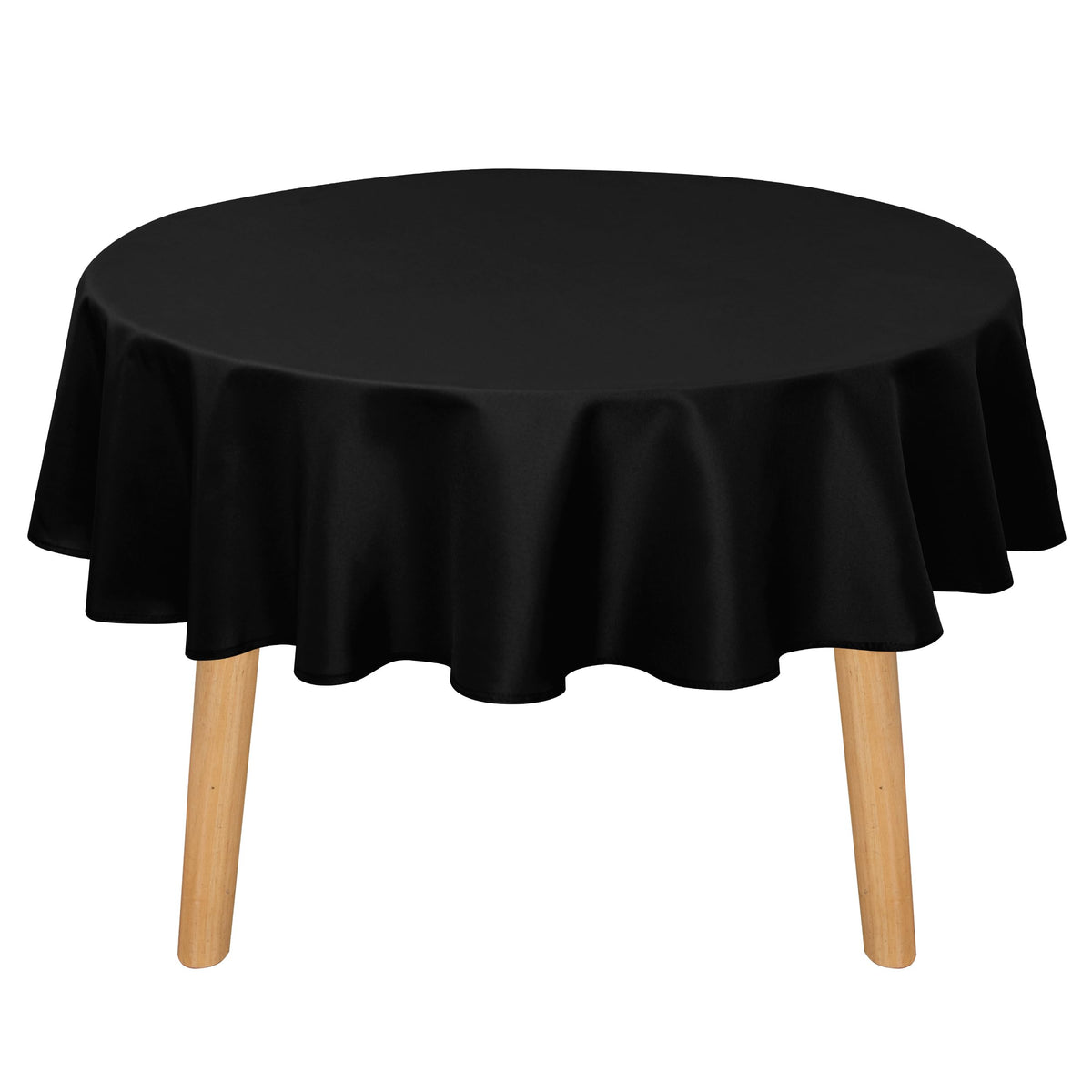 DWCN Rectangle Tablecloth - 60 x 84 Inch - Waterproof Stain and Wrinkle Resistant Washable Table Cloth, Decorative Fabric Table Cover for Kitchen Dining Room Party and Outdoor Use, Black