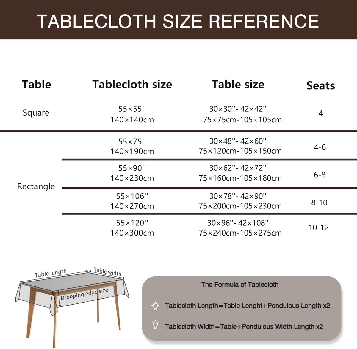 JIALE Ivory Tablecloths Rectangular 55 x 75 Inch, Linen Look