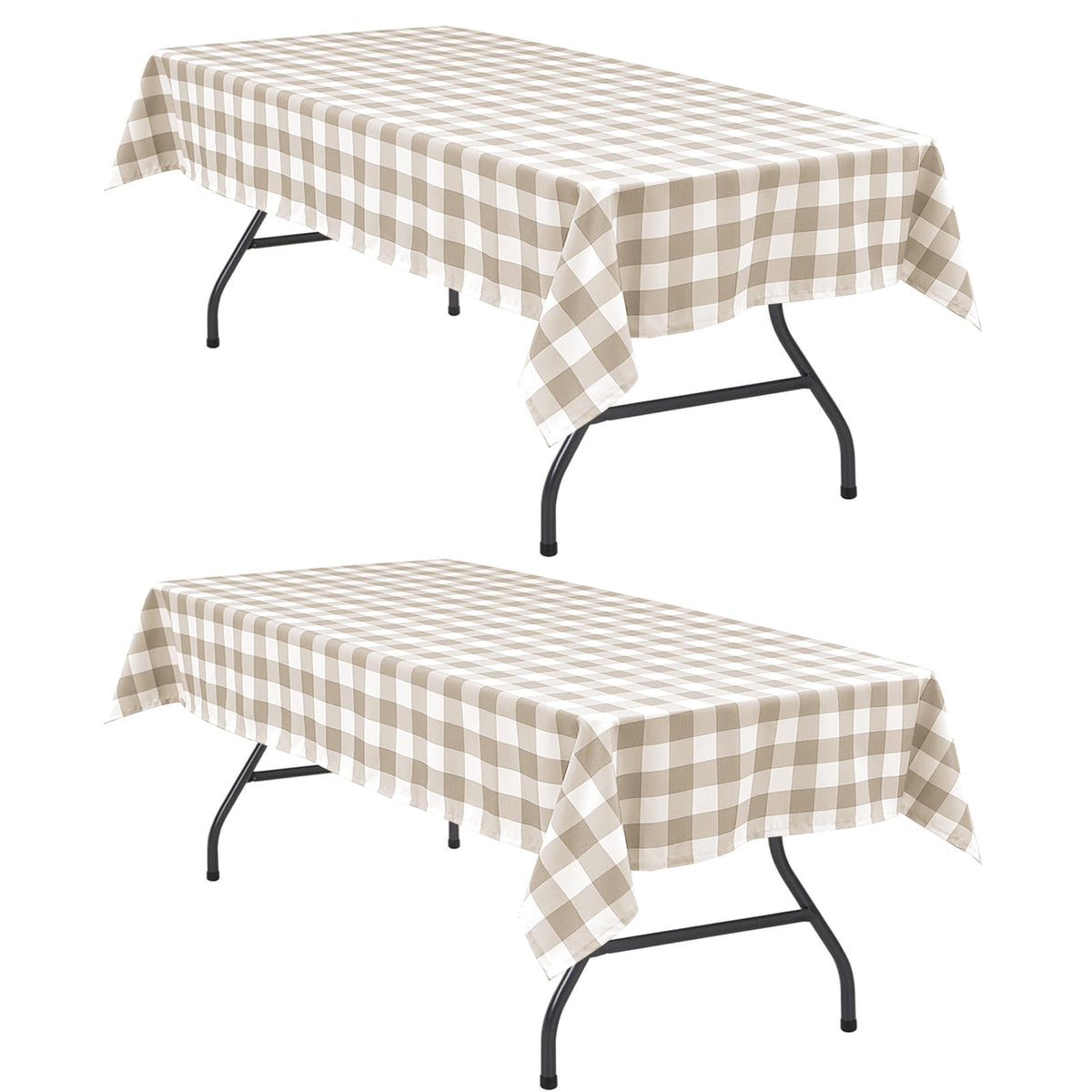 Hiasan 60 x 120 Inch Checkered Tablecloth Rectangle, Black and White