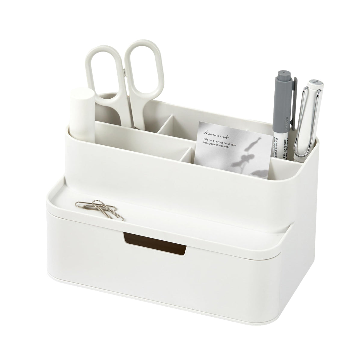 BLUE GINKGO Compact Desk Organizer, Blue, Made in Korea
