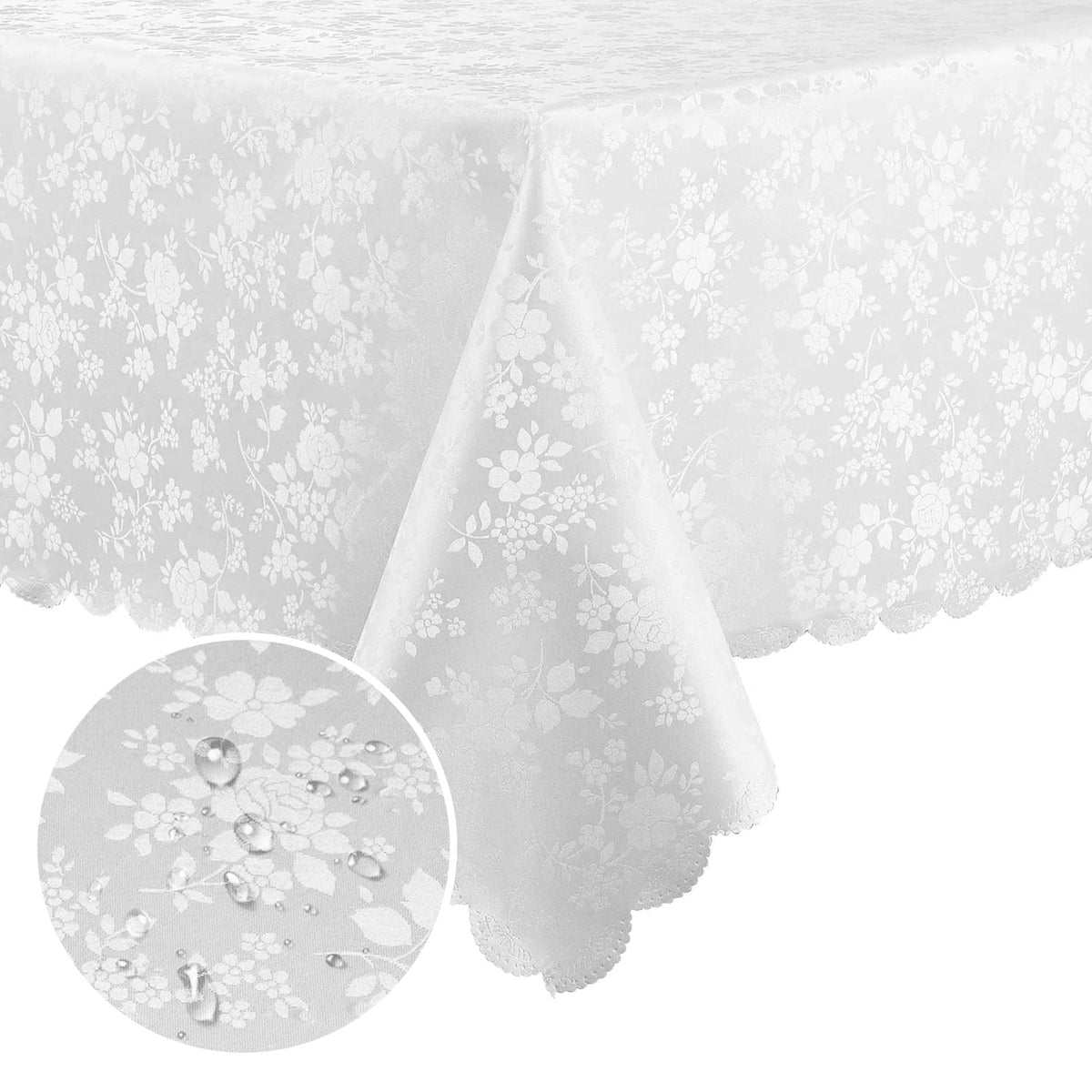 Smiry Rectangle Waterproof Heavy Duty Vinyl Tablecloths, 52 x 70 Inch