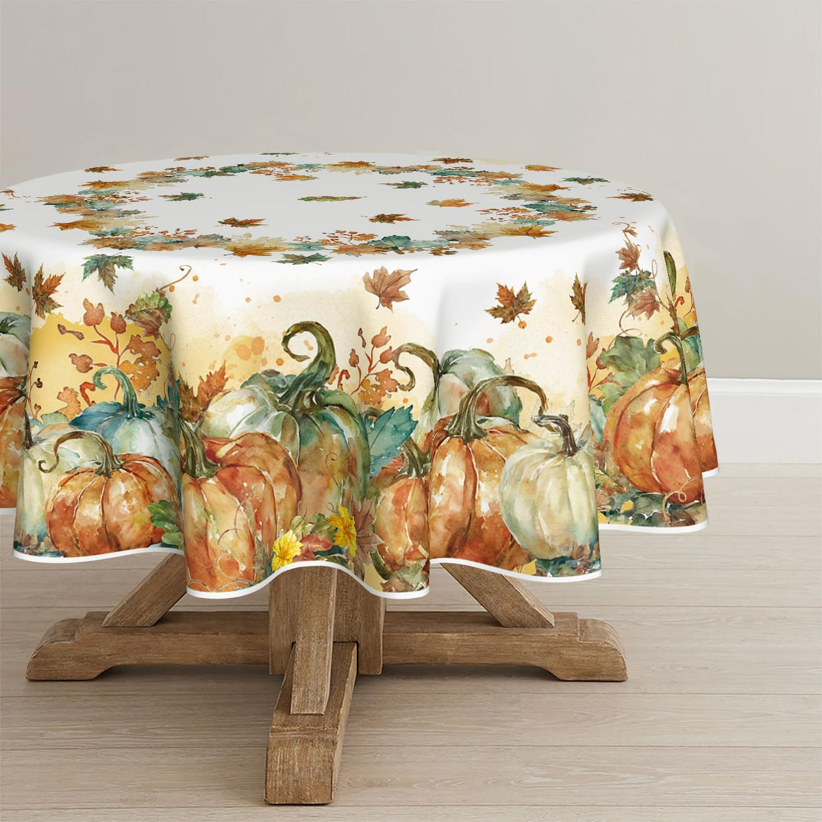 Horaldaily Fall Tablecloth 60 x 84 Inch Rectangular Thanksgiving Leaves