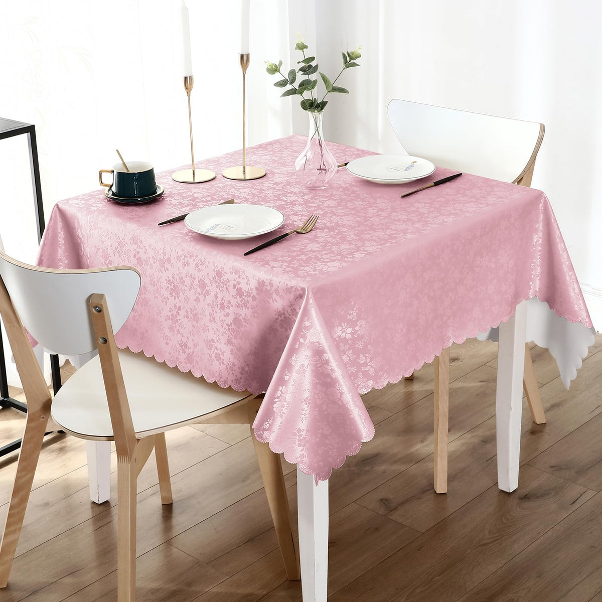 Smiry Rectangle Waterproof Heavy Duty Vinyl Tablecloths, 60 x 84 Inch