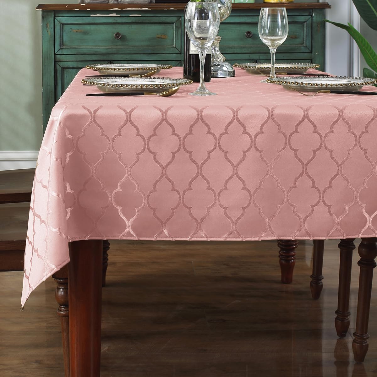 SASTYBALE Tablecloths Rectangular Table Cloth 52" x 70" Gray