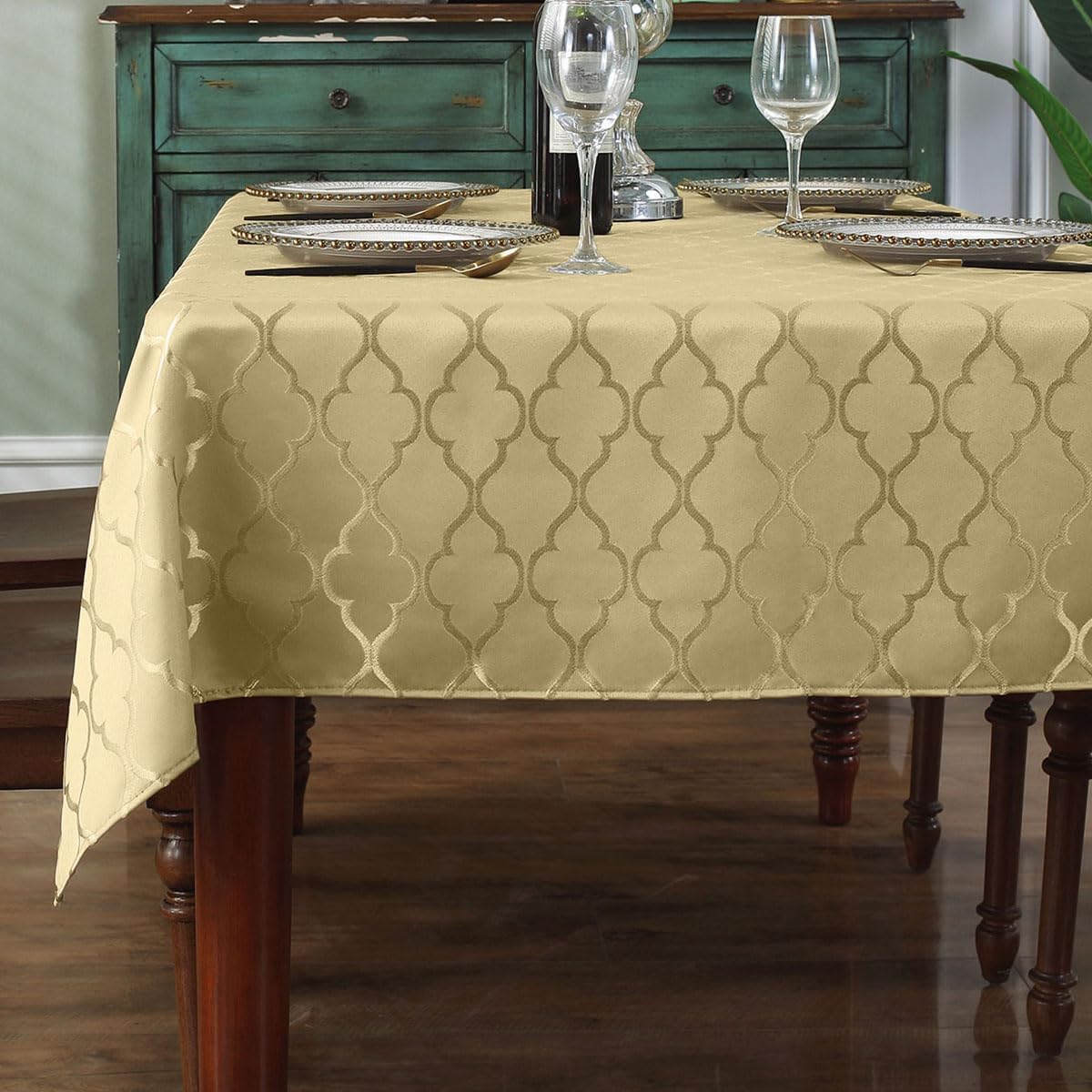 SASTYBALE Tablecloths Rectangular Table Cloth 52" x 70" Gray