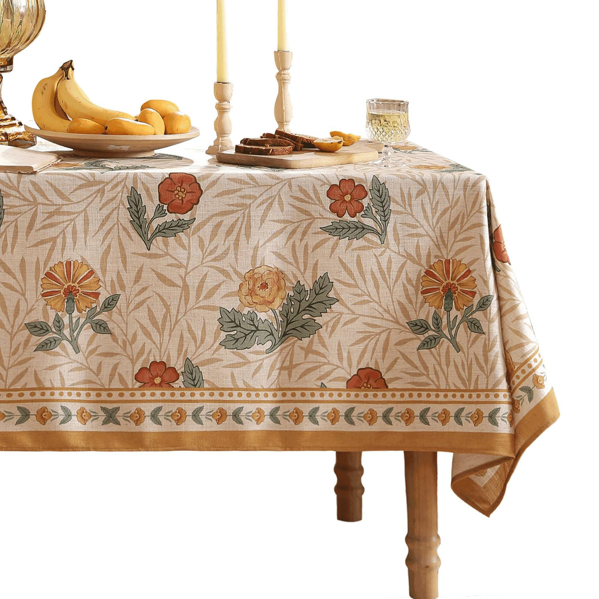 patdrea Designer Vintage French Tablecloth,Rectangular,118"x67"