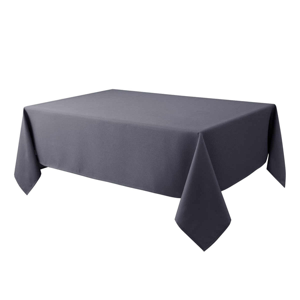 Textured Square Black Tablecloth-Fabric Spillproof Card Table Cloths 54x54"