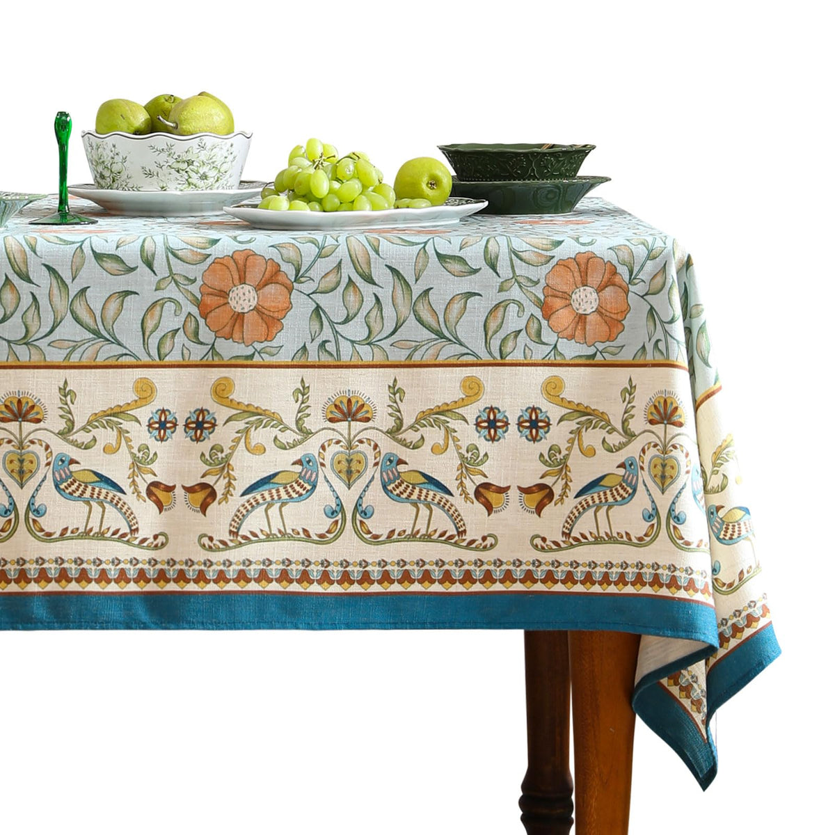 patdrea Designer Vintage French Tablecloth,Rectangular,118"x67"