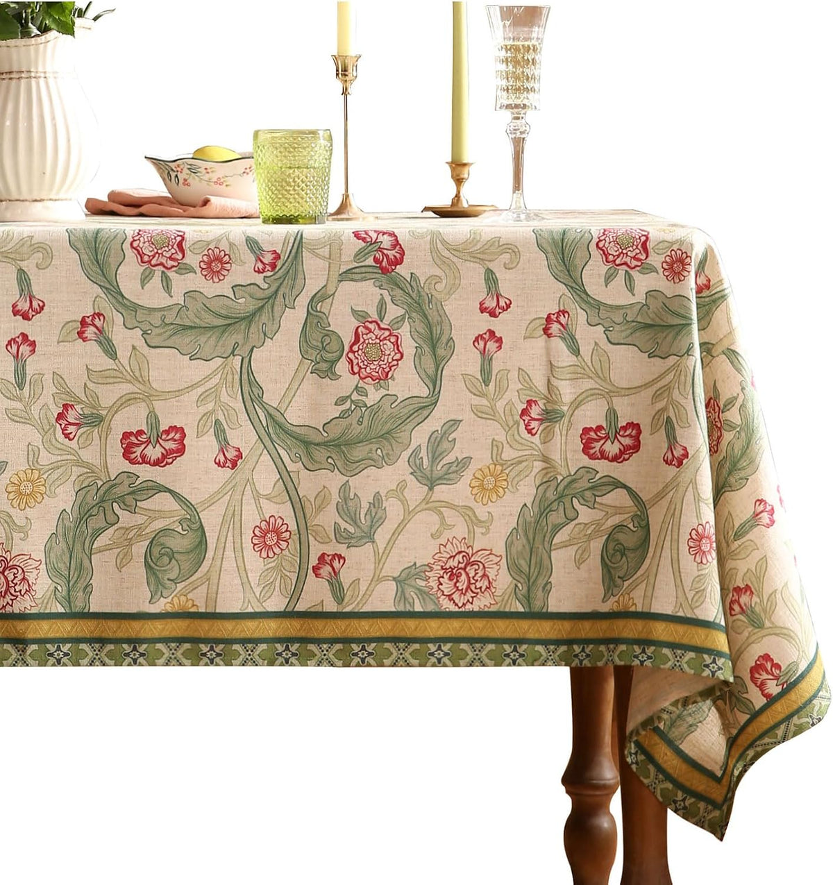 patdrea Designer Vintage French Tablecloth,Rectangular,118"x67"