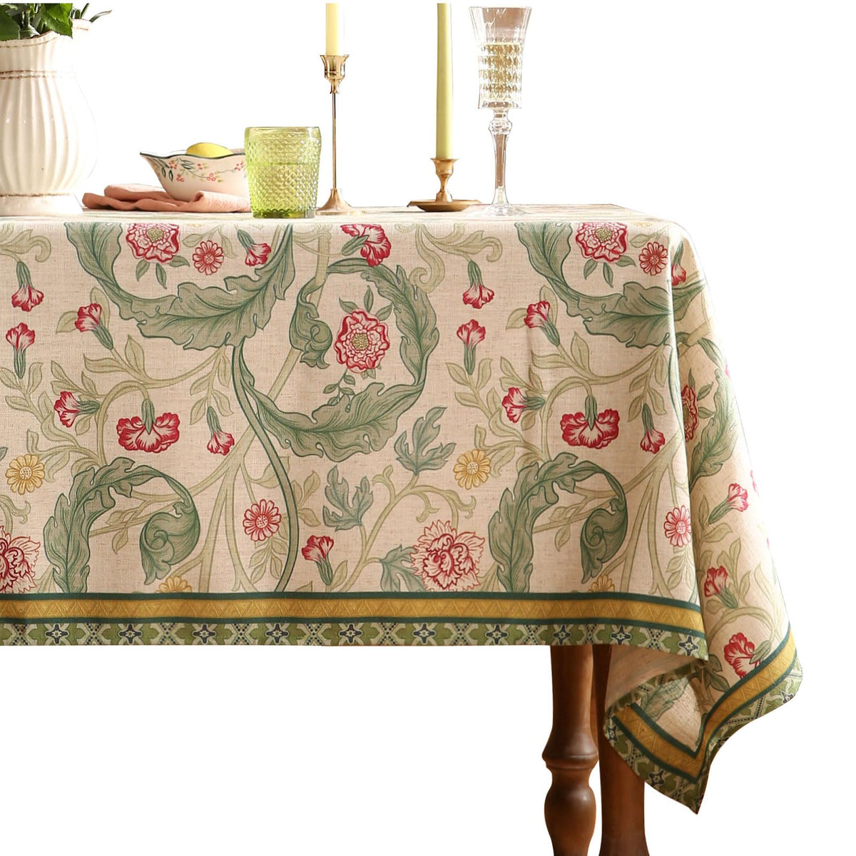 patdrea Designer Vintage French Tablecloth,Rectangular,118"x67"