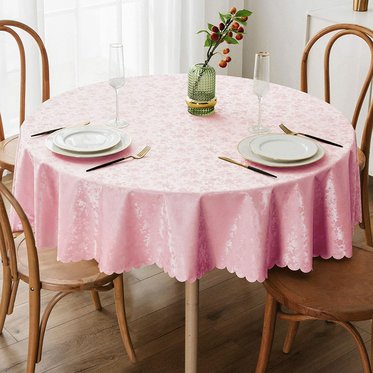 Smiry Rectangle Waterproof Heavy Duty Vinyl Tablecloths, 52 x 70 Inch
