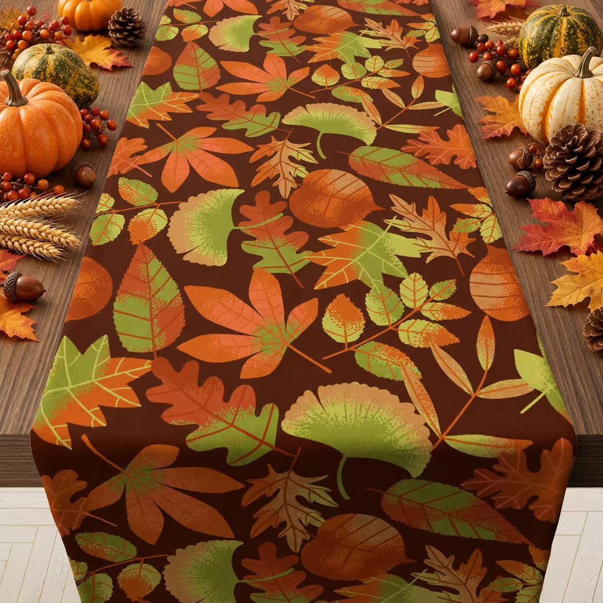 OHOME Fall Decor - Stained Glass Table Runner