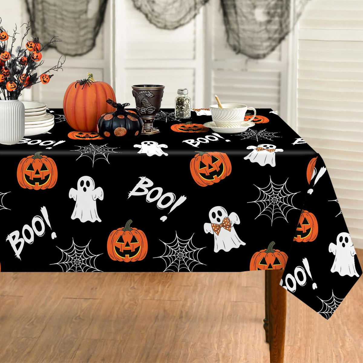 Quimoy Halloween Tablecloth 60×84 Inch Rectangular