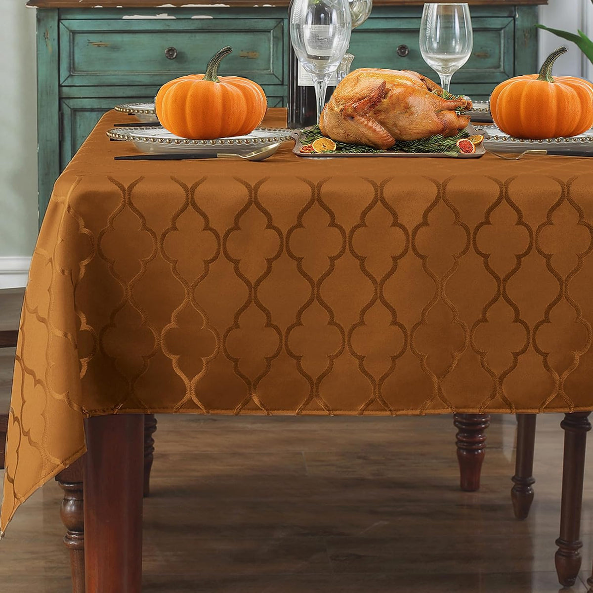 SASTYBALE Tablecloths Rectangular Table Cloth 52" x 70" Gray