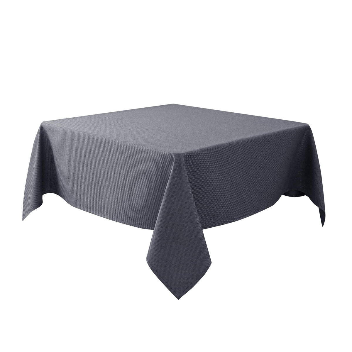 Textured Square Black Tablecloth-Fabric Spillproof Card Table Cloths 54x54"