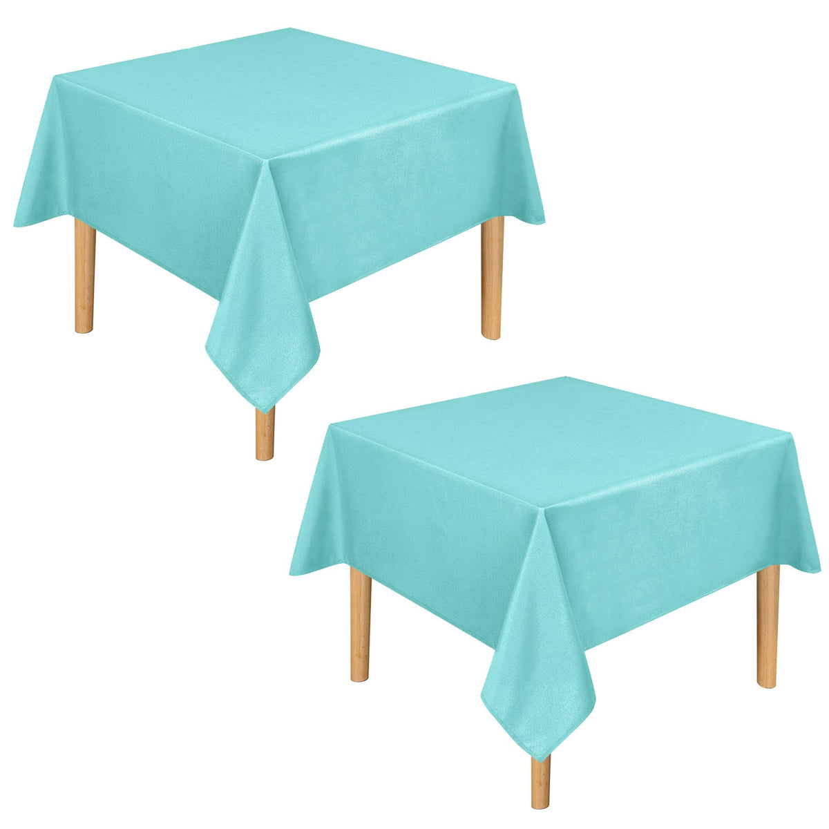 DWCN Rectangle Tablecloth - 60 x 84 Inch - Waterproof Stain and Wrinkle Resistant Washable Table Cloth, Decorative Fabric Table Cover for Kitchen Dining Room Party and Outdoor Use, Black
