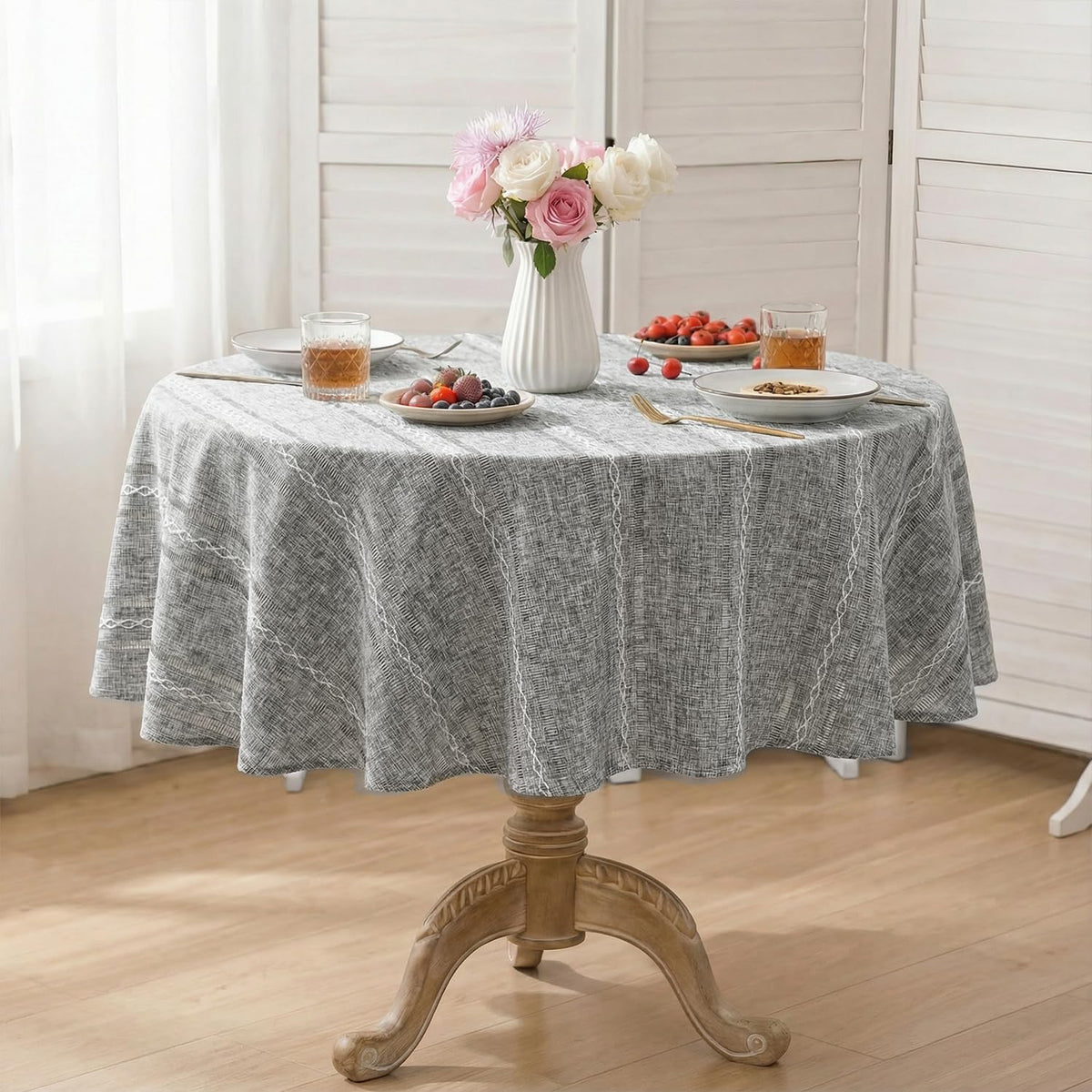 Horaldaily Blue Rectangular Tablecloth, 60×84 Inch, Farmhouse Decor