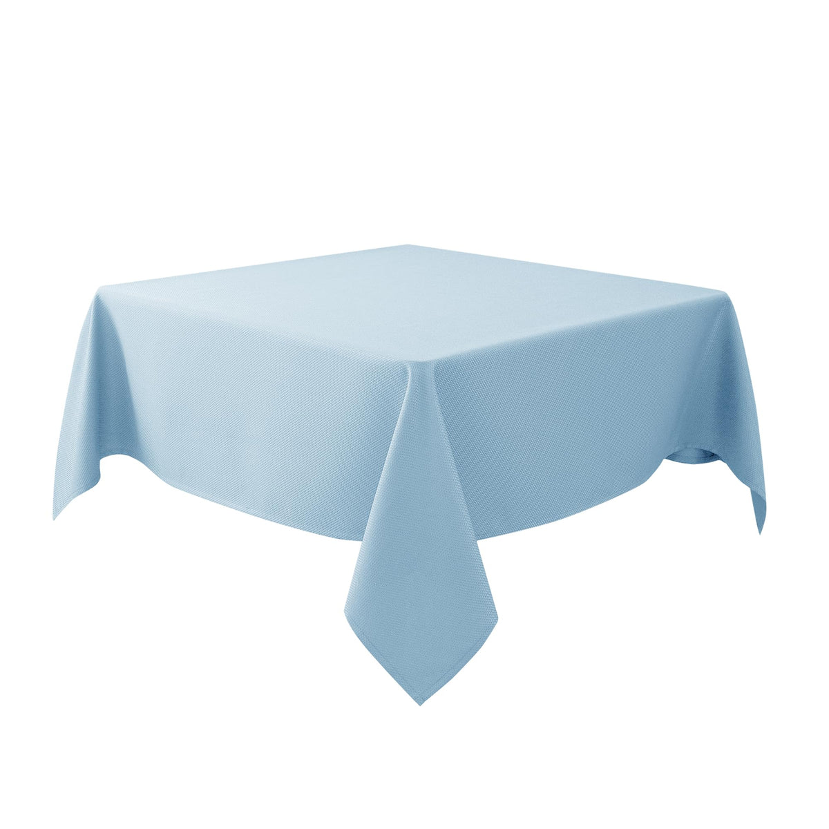 Textured Square Black Tablecloth-Fabric Spillproof Card Table Cloths 54x54"