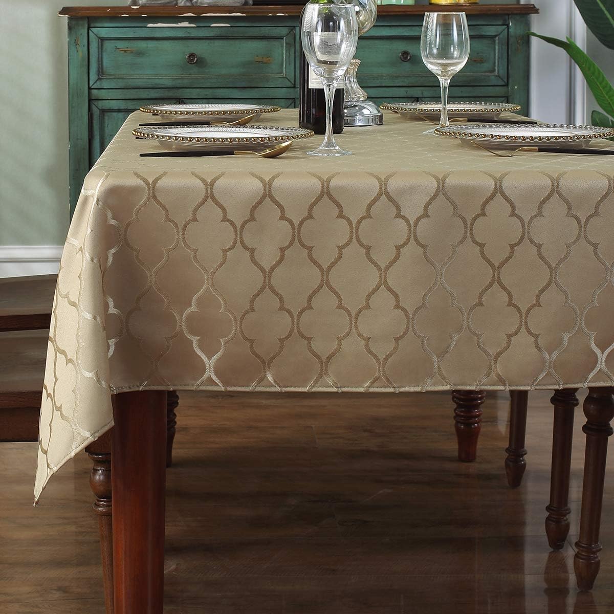 SASTYBALE Tablecloths Rectangular Table Cloth 52" x 70" Gray