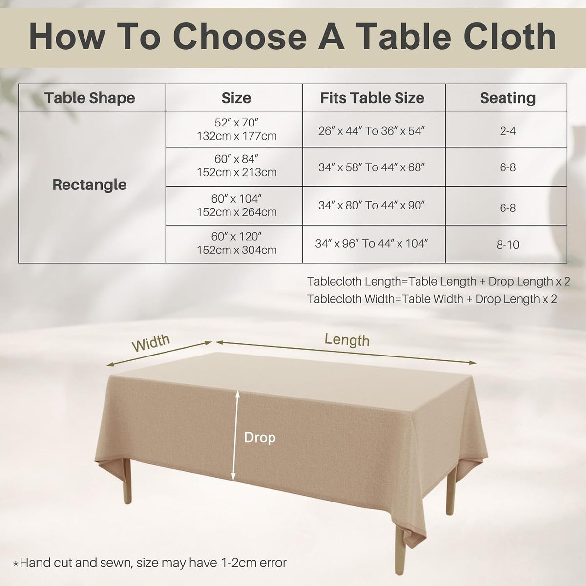 AUSSPVOCT Textured Table Cloth Rectangle 52 x 70 Inch Fall Tablecloth