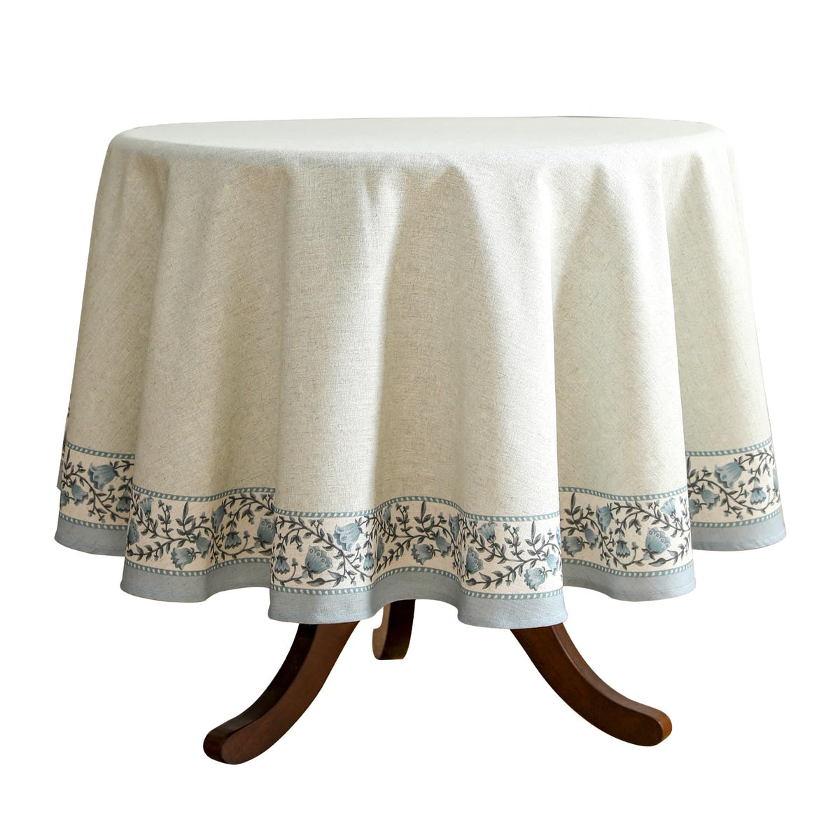 ISAENNE Designer Vintage Small Square Floral Tablecloth,55"x55"
