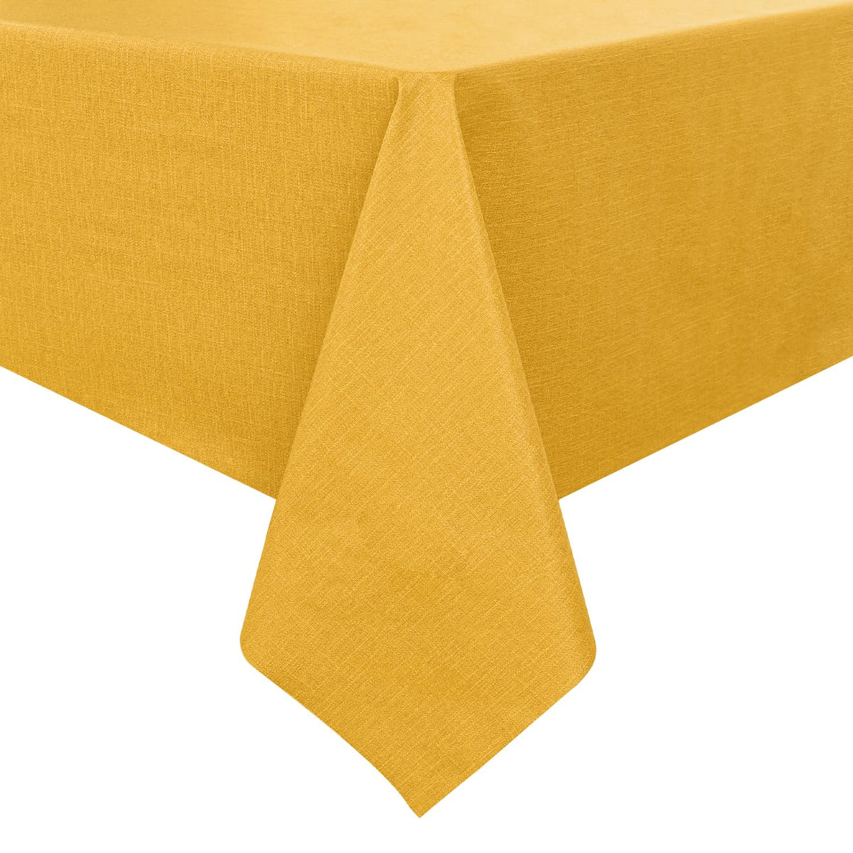 Romanstile Waterproof Vinyl Tablecloth Rectangle, 54 x 78 Inch, Light Grey
