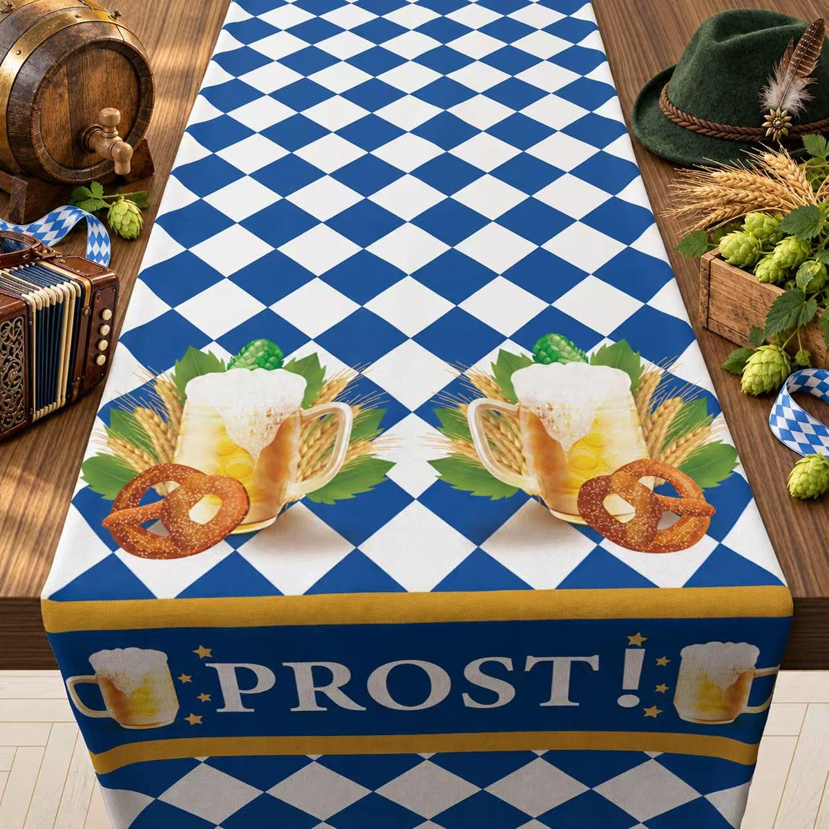 OHOME Fall Decor - Stained Glass Table Runner