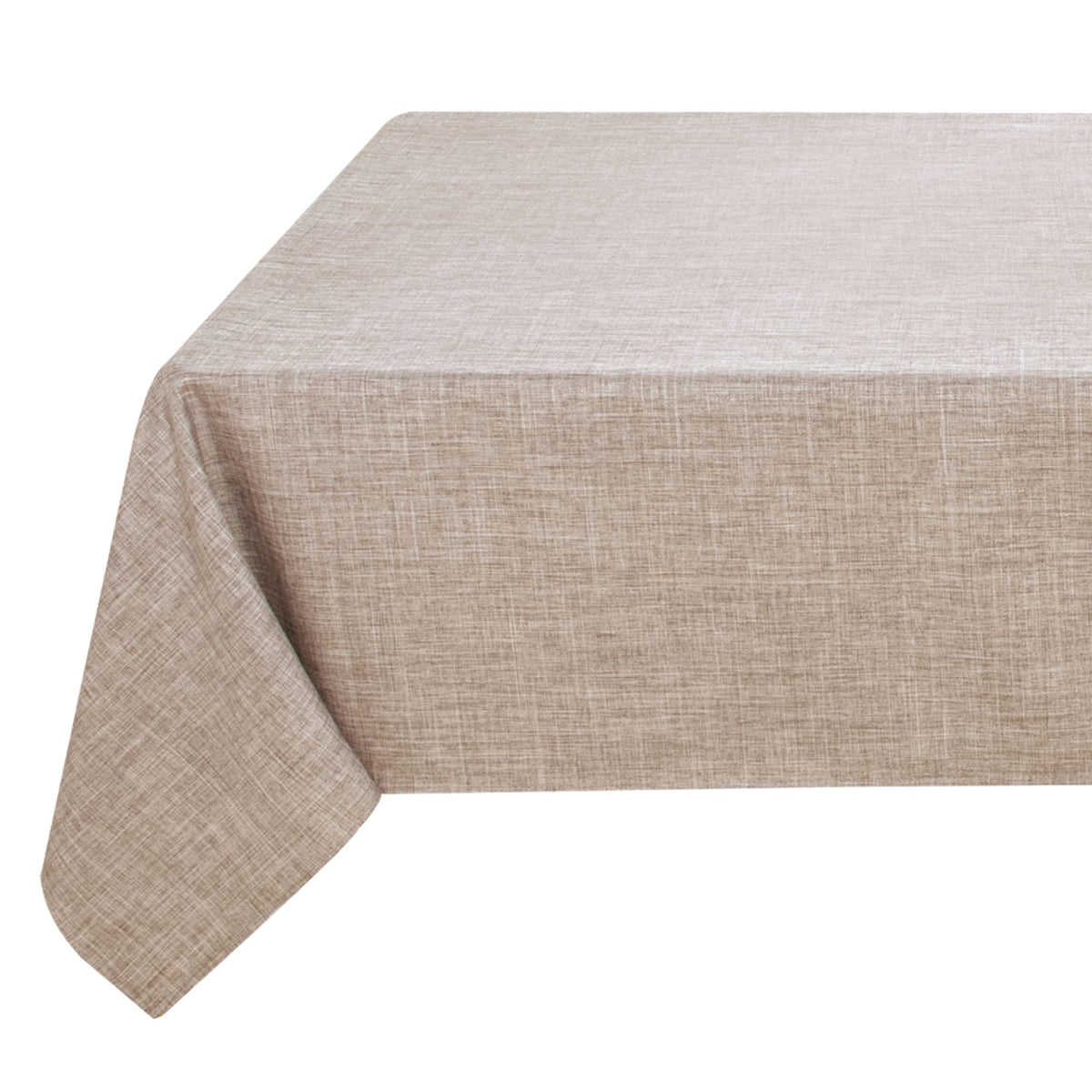 Fitable 2 Pack Beige Faux Linen Tablecloths Rectangle 60x102 Inch