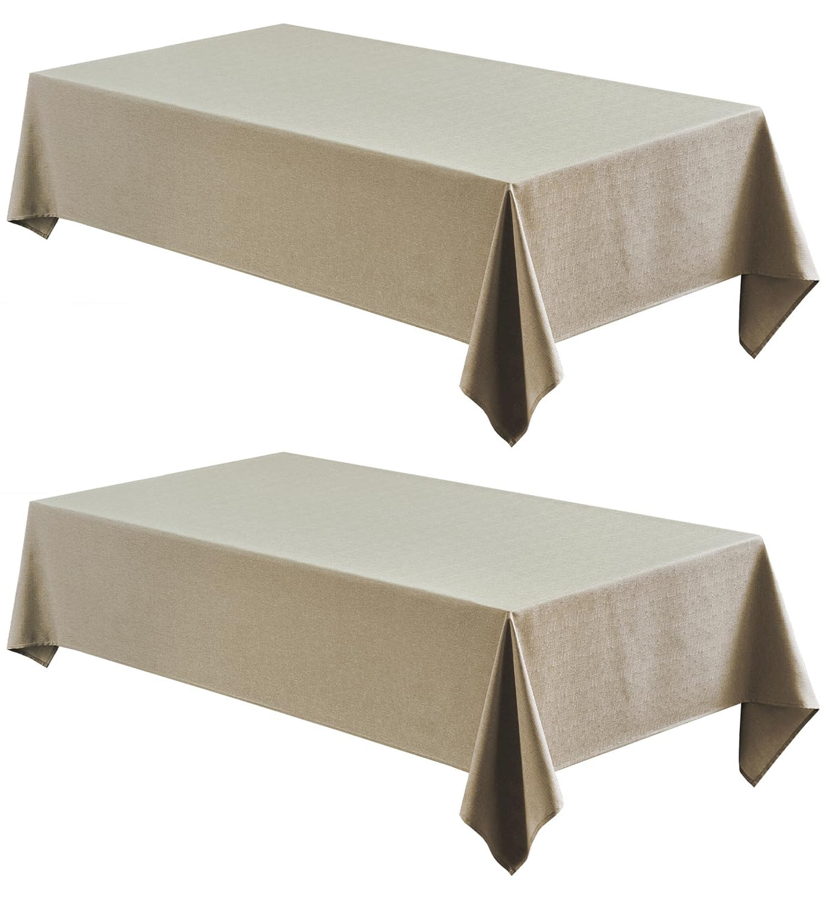 Veblandy Faux Linen Rectangle Tablecloth Waterproof 52x70 inch Table Cloth Stain and Wrinkle Resistant Washable, Decorative Fabric Table Cover for Dining, Kitchen, Wedding and Parties, Coffee