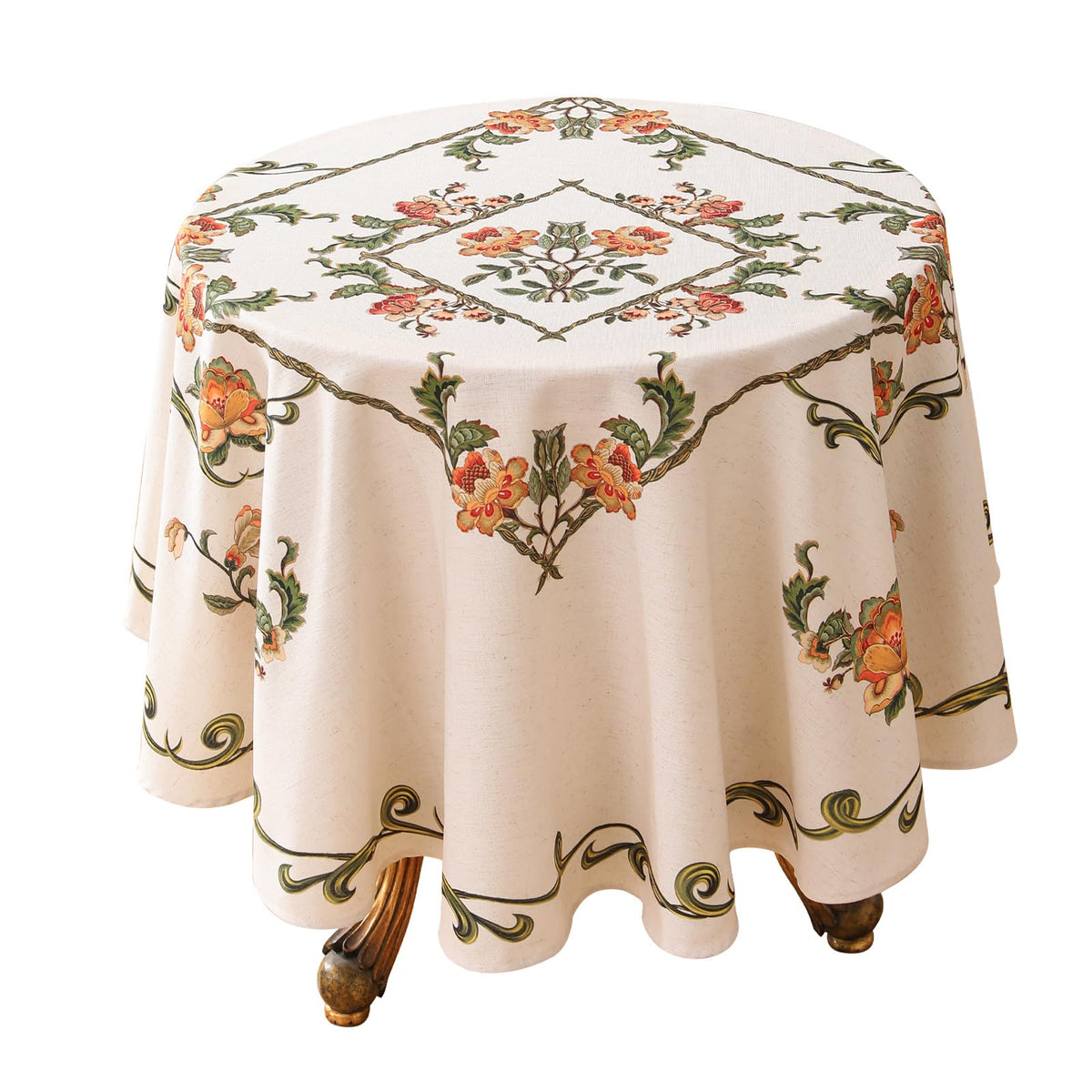 patdrea Designer Vintage French Tablecloth,Rectangular,118"x67"