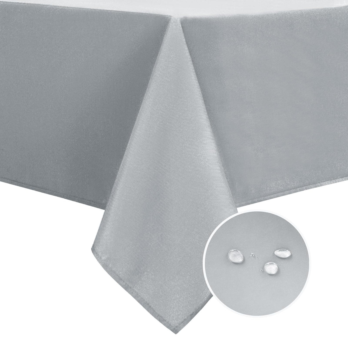 DWCN Rectangle Tablecloth - 60 x 84 Inch - Waterproof Stain and Wrinkle Resistant Washable Table Cloth, Decorative Fabric Table Cover for Kitchen Dining Room Party and Outdoor Use, Black