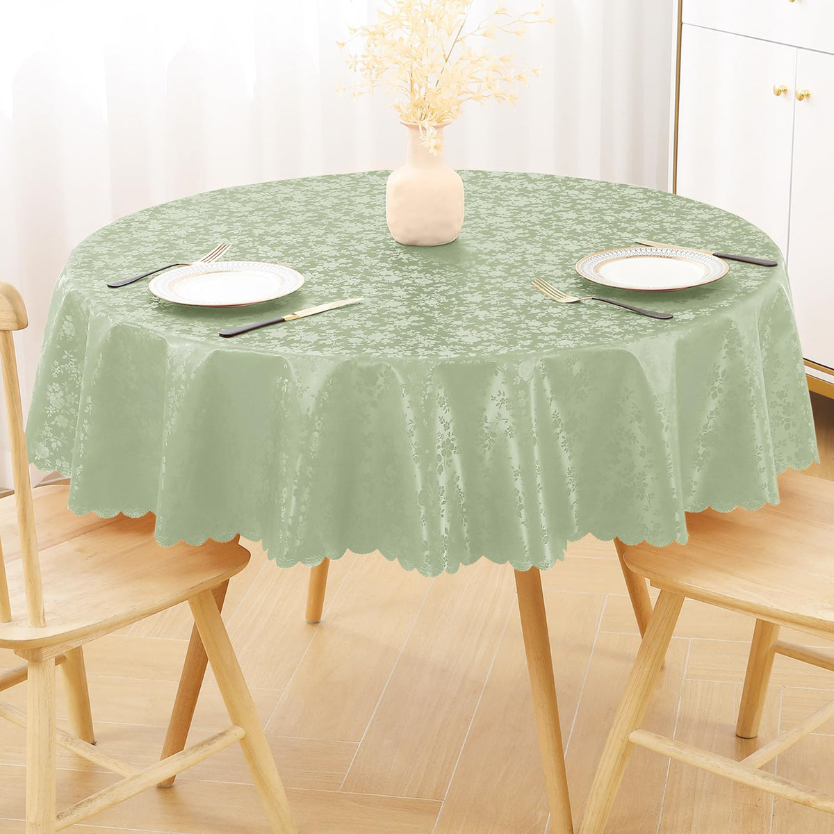 Smiry Rectangle Waterproof Heavy Duty Vinyl Tablecloths, 52 x 70 Inch