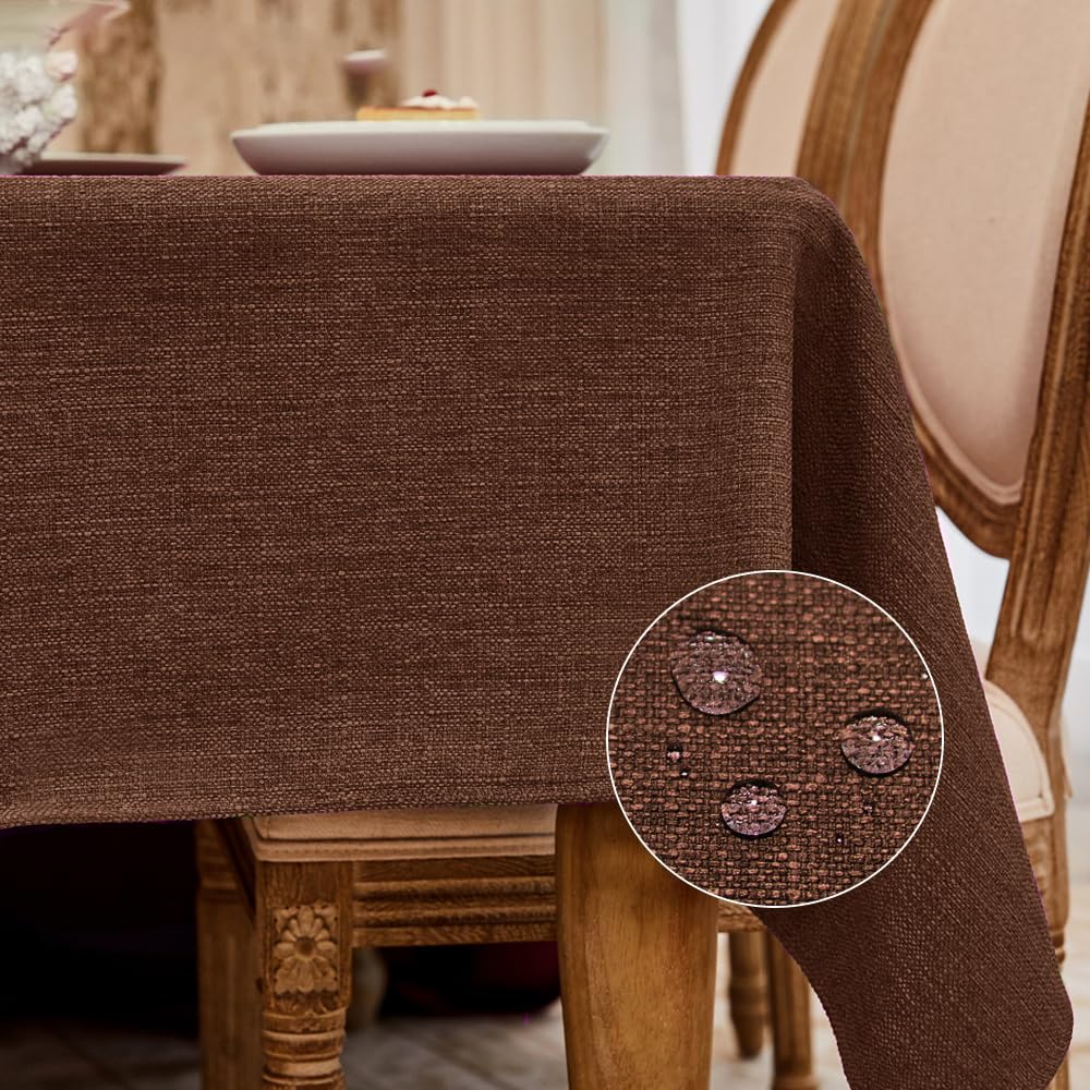 BALCONY & FALCON Rectangle Table Cloth Waterproof Beige 118"x57"