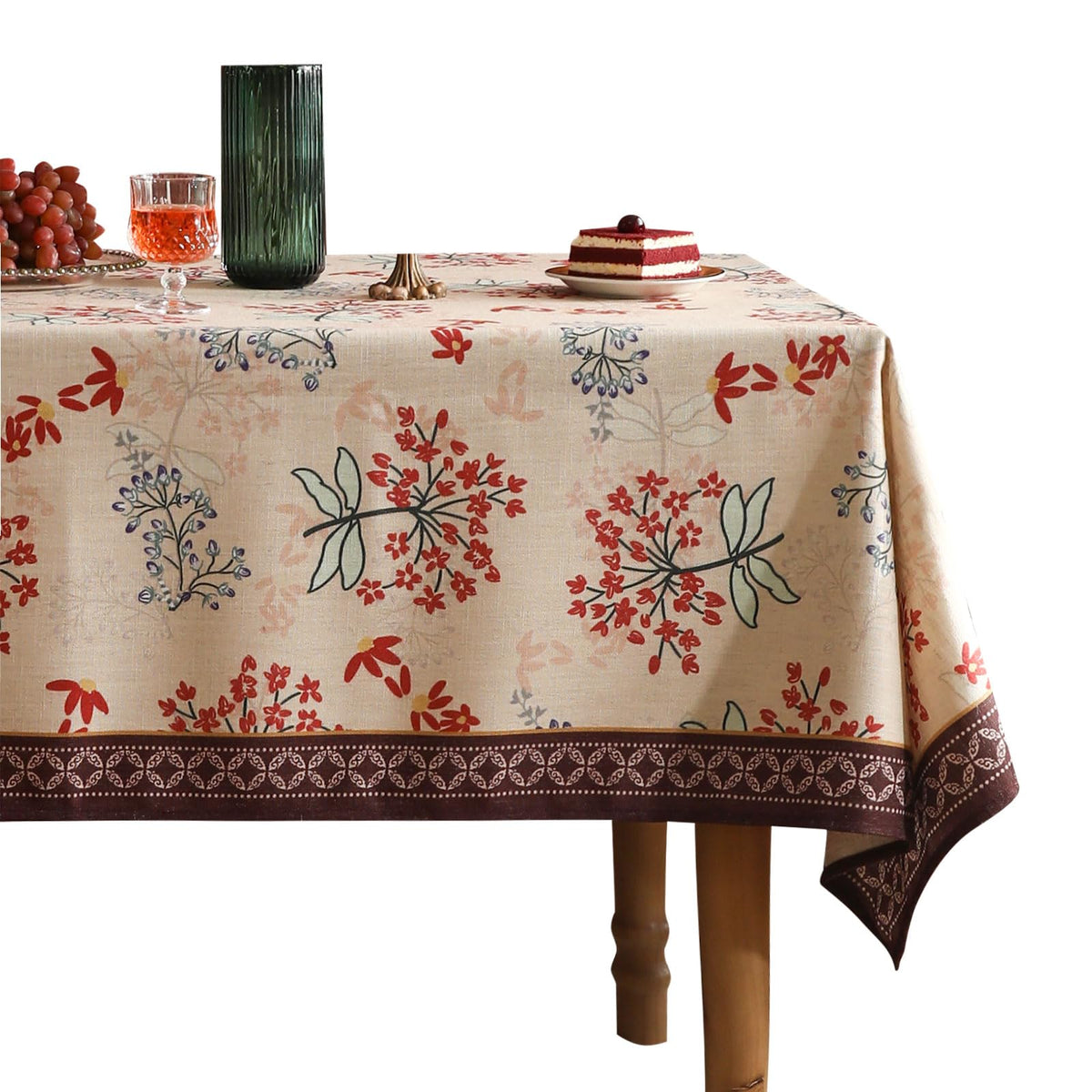 patdrea Designer Vintage French Tablecloth,Rectangular,118"x67"
