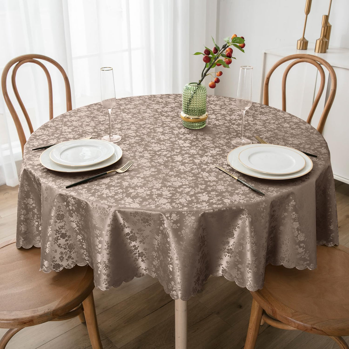 Smiry Rectangle Waterproof Heavy Duty Vinyl Tablecloths, 52 x 70 Inch