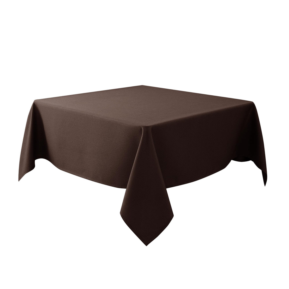 Textured Square Black Tablecloth-Fabric Spillproof Card Table Cloths 54x54"