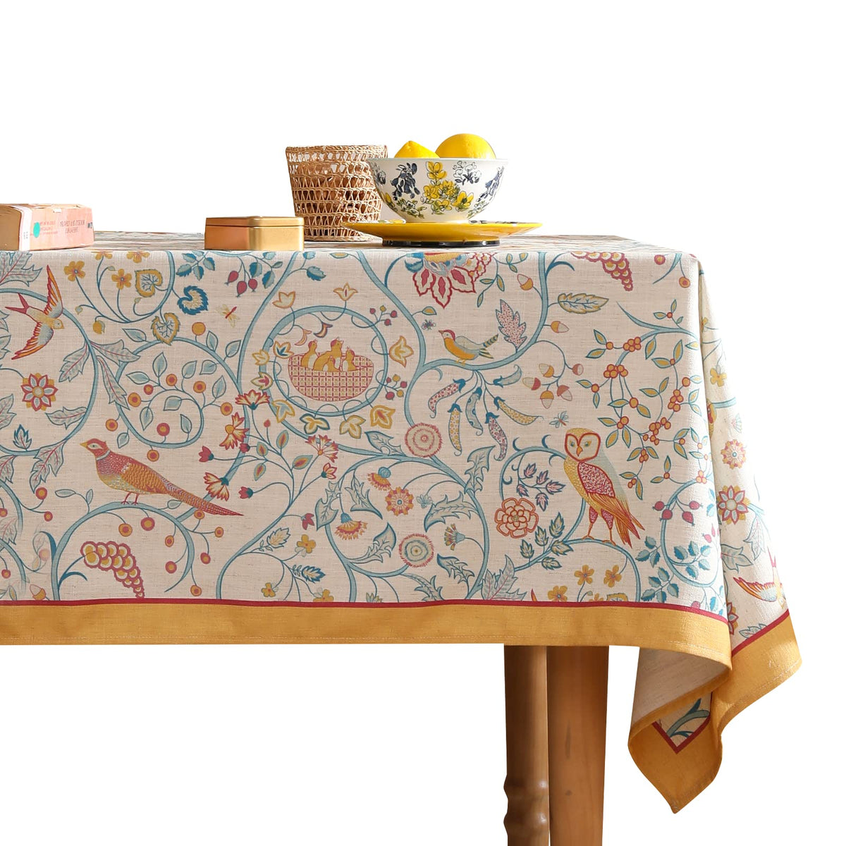 patdrea Designer Vintage French Tablecloth,Rectangular,118"x67"