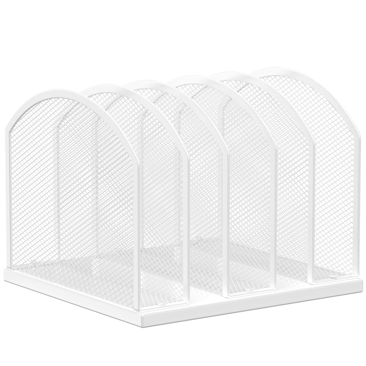 Gawerk 5-Section Vertical Desktop Organizer, 5-Section Mesh File Folder Stand Sorter for Office Home Classroom Organization