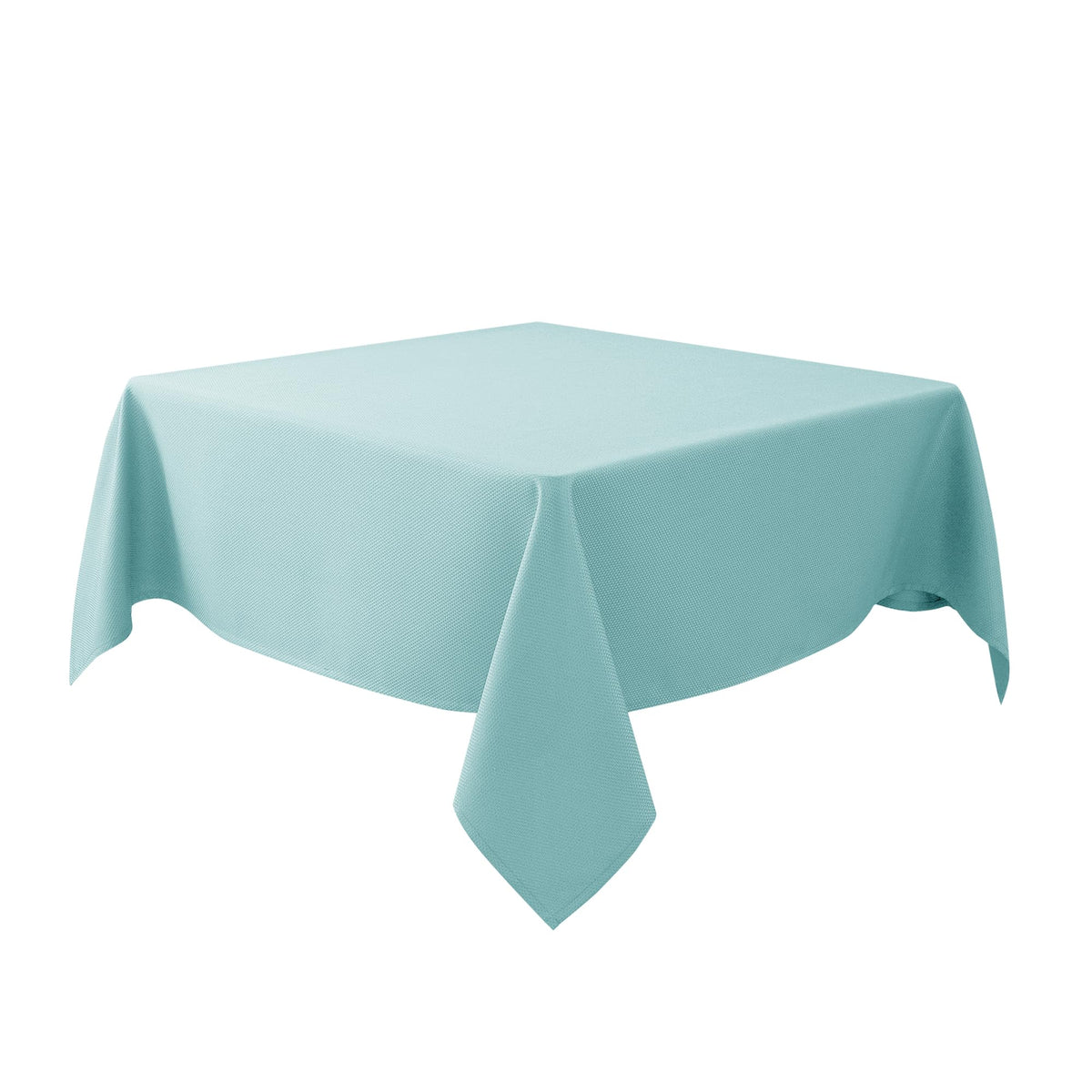 Textured Square Black Tablecloth-Fabric Spillproof Card Table Cloths 54x54"