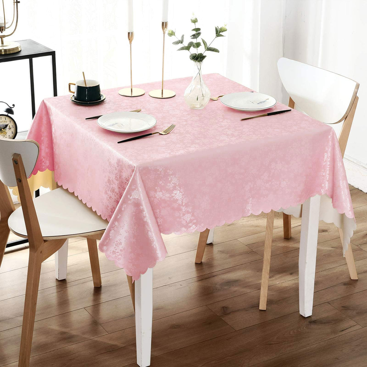 Smiry Rectangle Waterproof Heavy Duty Vinyl Tablecloths, 52 x 70 Inch